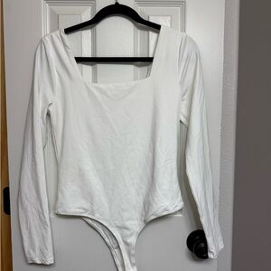 Miami White Square Neck Bodysuit